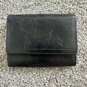 Black Leather Wallet Monsac Original brand